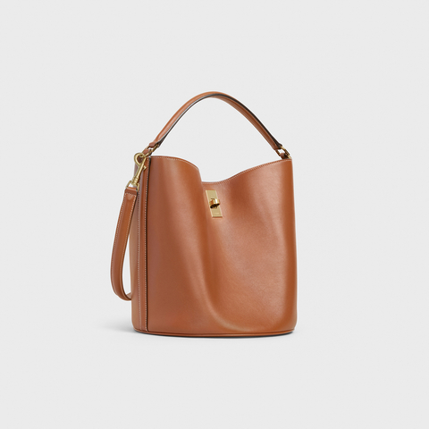 BUCKET 16 BAG IN SMOOTH CALFSKIN TAN - Image 2